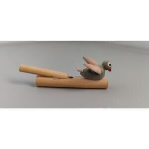 Wood Duck Whistle Folk Art Small Chip, Clean & Sterelized